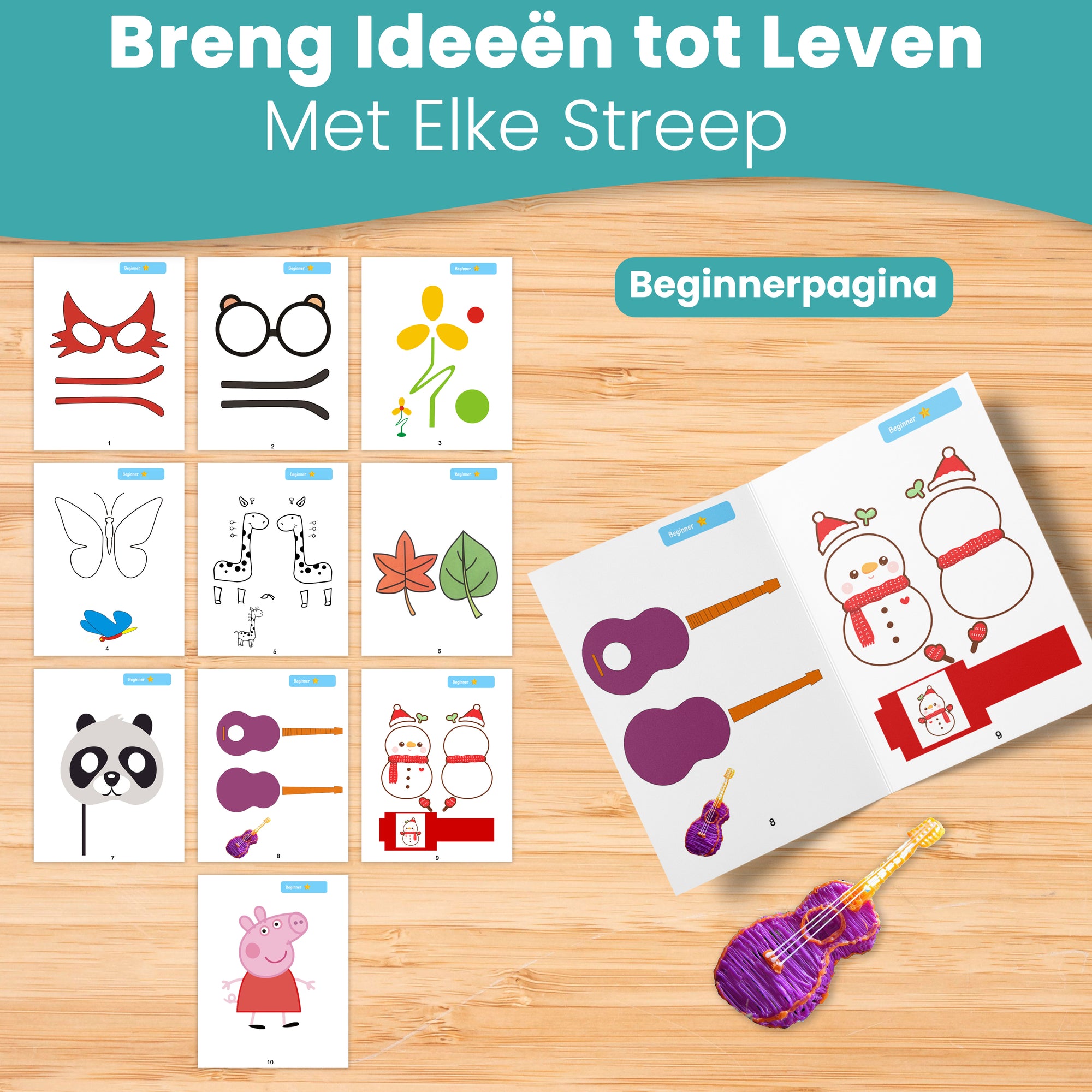 3D Pen Drawing Book XXL - 40 Templates